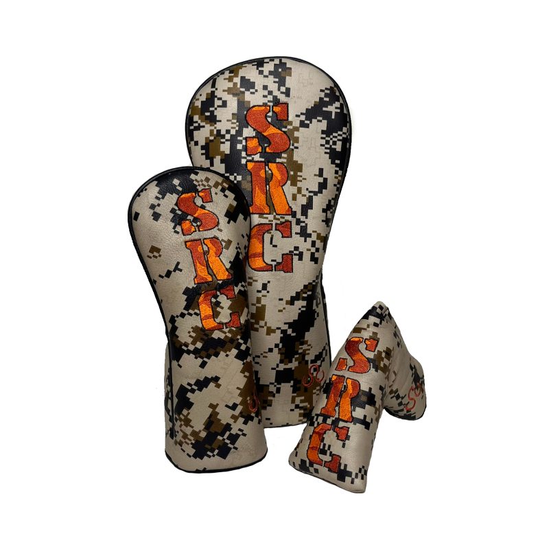 Pixelated Camo Leather Wood And Putter Cover Set